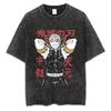 2026 Anime Demon Slayer Maglietta Lavata Retrò Uomo e Donna Estiva Morbida Traspirante Moda Top Streetwear Maglietta Gadget