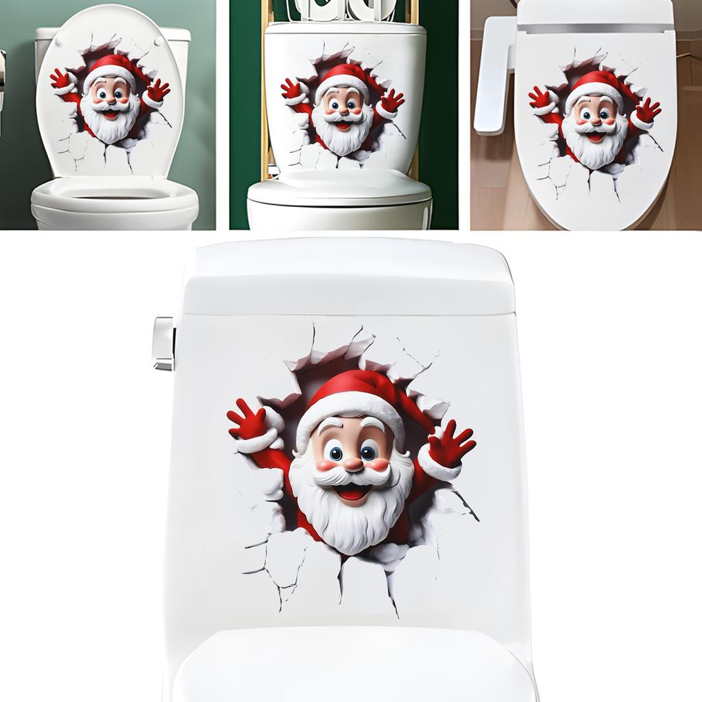 Christmas Toilet Sticker Merry Christmas Decoration for Home 2025 Pendant Xmas Sticker Ornament  New Year Gift 2026