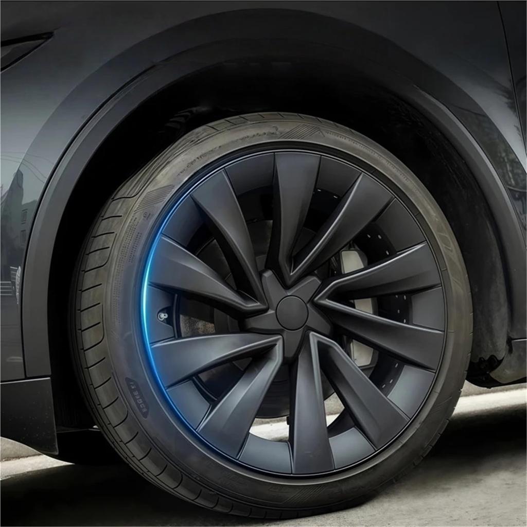 4pcs Hub Caps 20" Tesla Model Y Juniper 2025 Replacement Wheel Cover Auto Hub Caps Full Rim Accessories (Sliver)