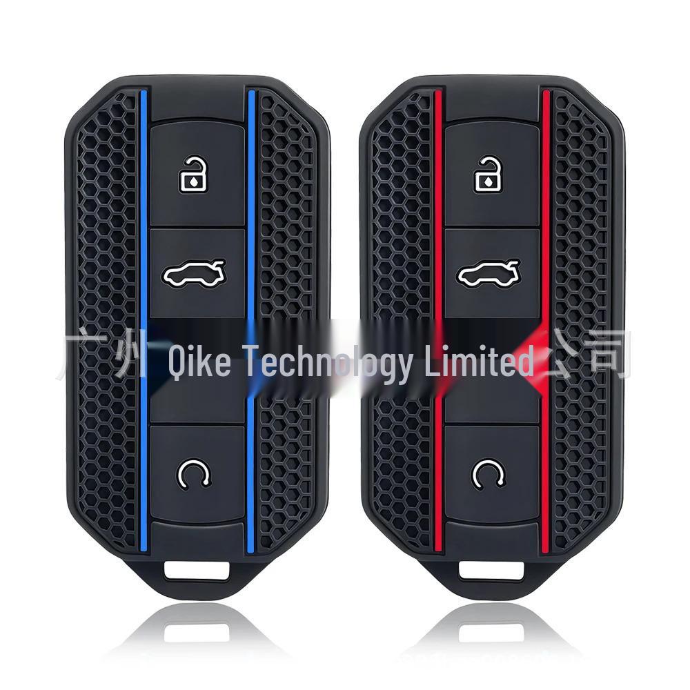 Compatible Silicone Half-Honeycomb Key Cover for BYD Seagull, Qin Plus, Dolphin, Han EV, Tang DMI, Yuan Pro