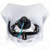 Headlight Cowl Motocross Street Headlamp Front Mask Motorcycle Dirt Bike Light Cowl Off-Road (White)