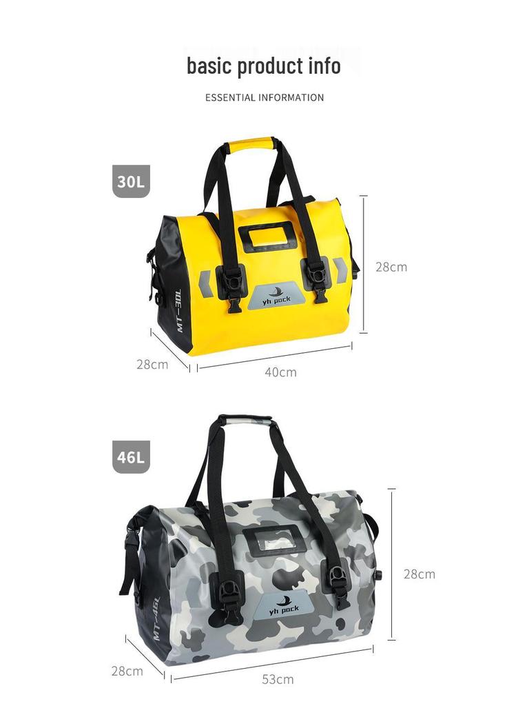 Waterproof Motorcycle Saddlebag: Cross-Border Pannier & Rear Seat Tail Bag Riding Gear.