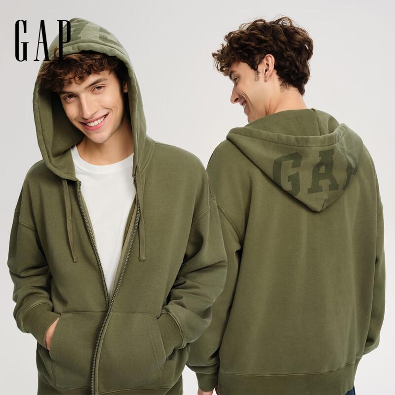 Gap Unisex Autumn Brushed Zipper Hooded Sweatshirt 165/84A