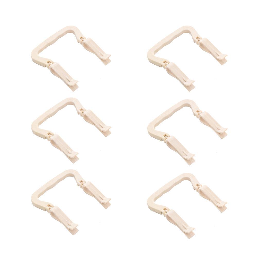 6Pcs Premium PP Trash Bag Clips Heavy Duty Non-Slip Grip for Trash Can Waste Bin Garbage Bag Holder Easy Clip Fix