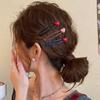A Pair Cute Sweet Style Girls Hairpins Y2K Students Bangs Hair Clips  For Girls Women