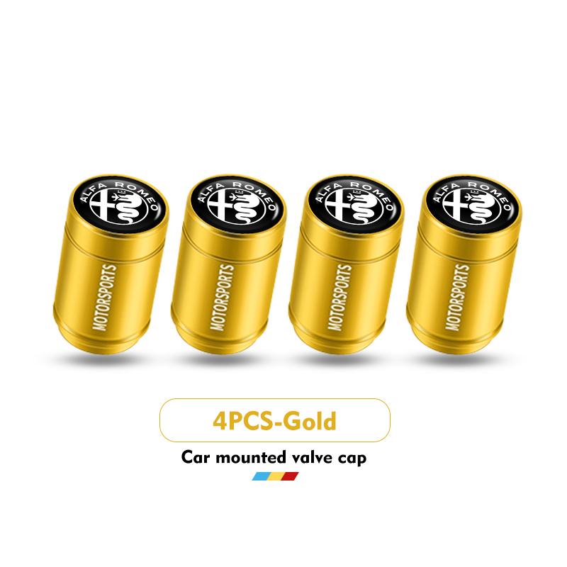 Pro Alfa Romeo 4KS Krytky ventilků pneumatik pro auto Hliníkový kryt stonku pneumatiky kola Pro Alfa Romeo Giulia 147 Mito 156 159 166 GT Stelvio