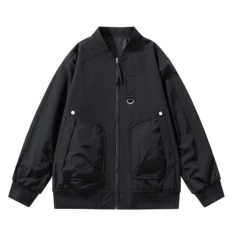 Casaco Masculino Jaqueta de Outono Plâncton Bonito Tendência Macacão Americano Jaqueta de Beisebol Roupa Masculina Simples