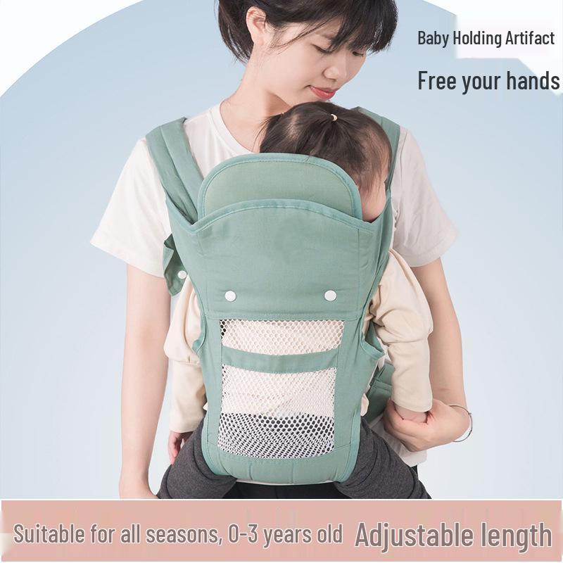 

Breathable Four-Season Baby Carrier with Waist Stool and Double Shoulder Straps
