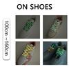 Flat Luminous Shoelace Fluorescent Shoelaces for Sneakers Glow In The Dark Night Shoe Laces for AF1 Shoestrings Buckle Decoratio