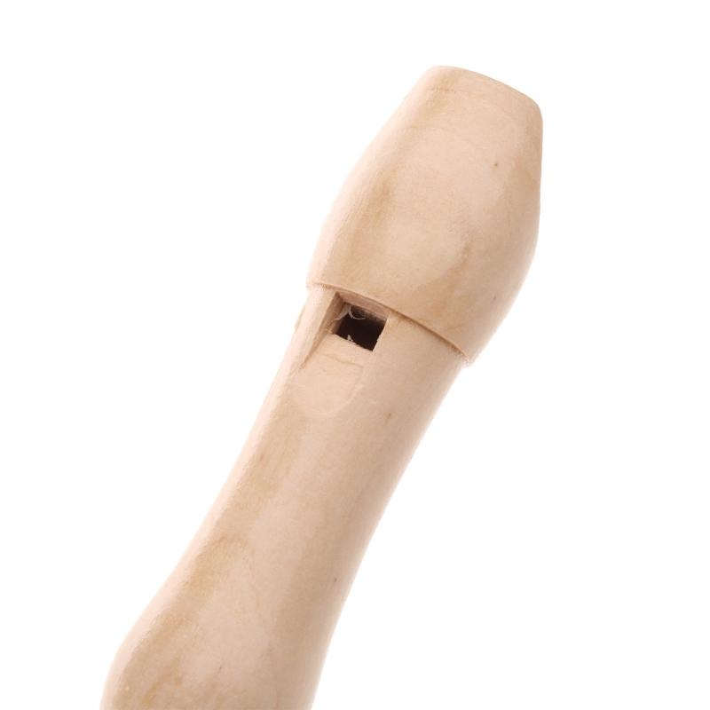 C Key Descant Recorder for Kids with Cleaning Rod Black Storage Bag, Wood Color