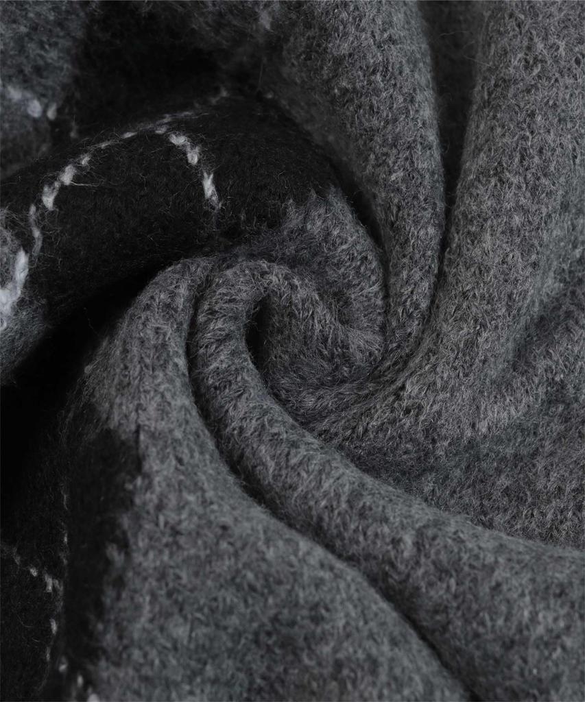 miette Collared Argyle Knit REW18109 Free Size Navy Women's