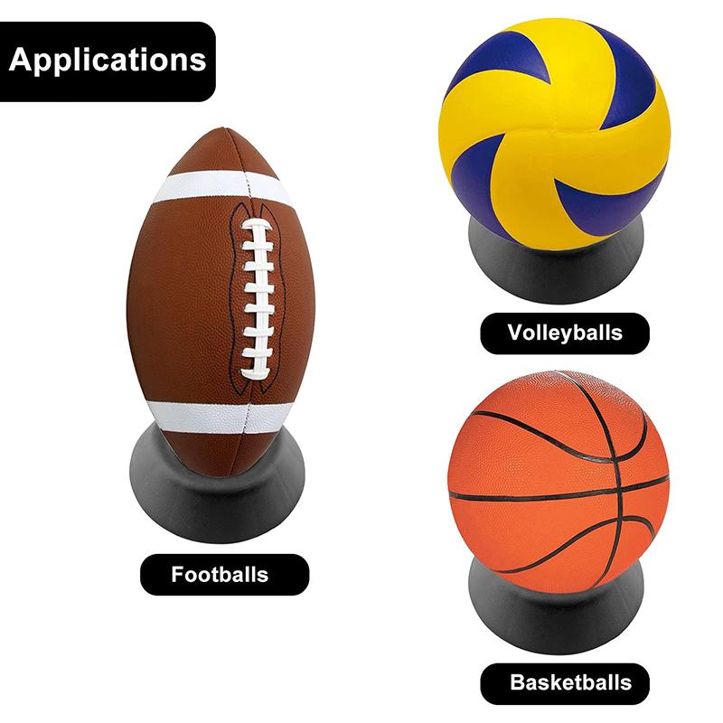 1 Stück Sportballständer Halter Fußball Fußball Basketball Rugby Kunststoff Ausstellungsständer Aufbewahrungshalter Schwarz 128mm*35mm