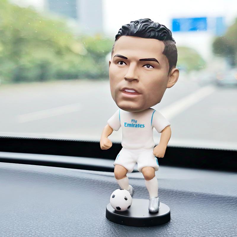 CR7 & Neymar Bobblehead Doll - Football Star Car Ornament Gift for Boys