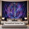 Astronaut Space (77) Theme Personalized Tapestry Custom Name Text Wall Hanging Tapestry Home Background Decoration