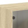 Wall Cabinets with Glass Doors 2 Pcs Sonoma Oak 68.5 X 37 X 35 Cm