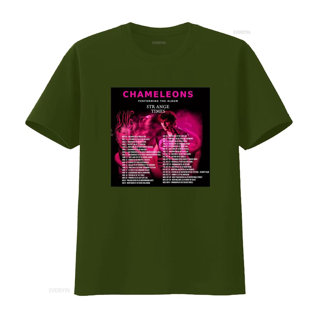 The Chameleons Nordamerika Tour Strange Times T-Shirt Größen S 5XL Rockband Konzert Merchandise Vintage Lässig