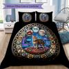 Daemon Core Glass Pattern Bedding,Quilt Set Quilt Cover Pillowcase Home Birthday Gift (1 * Duvet Cover + 2 * Pillowcase, Without Core)