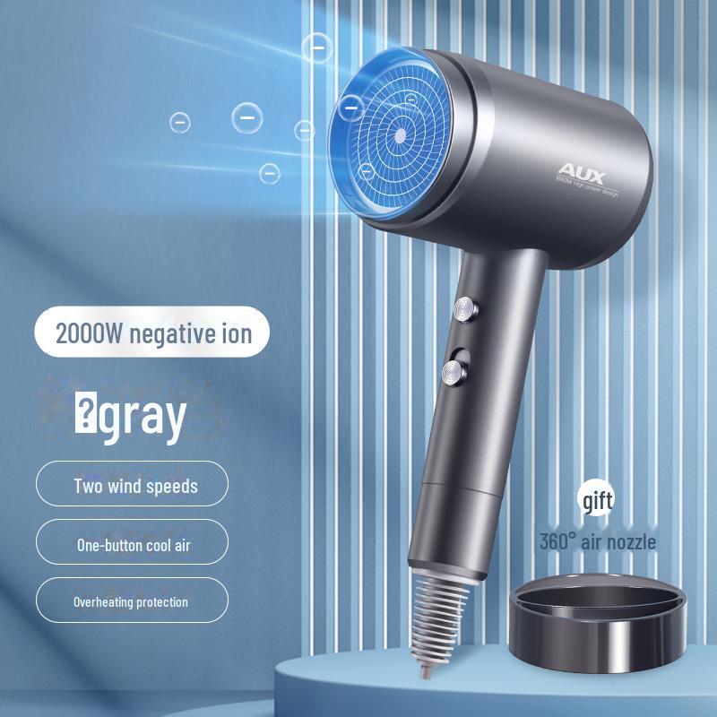 Aux High-Speed Negative Ion Hair Dryer for Home & Dorm Use