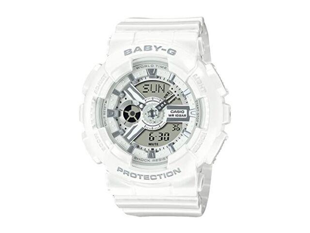

Часы CASIO BABY-G BA-110X-7A3JF Женские белые часы с мировым временем со светодиодной подсветкой Секундомер NEW