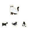Unique Black Ghost Cat Brooch For Halloween Elegant Metal Badge Decorative Accessory
