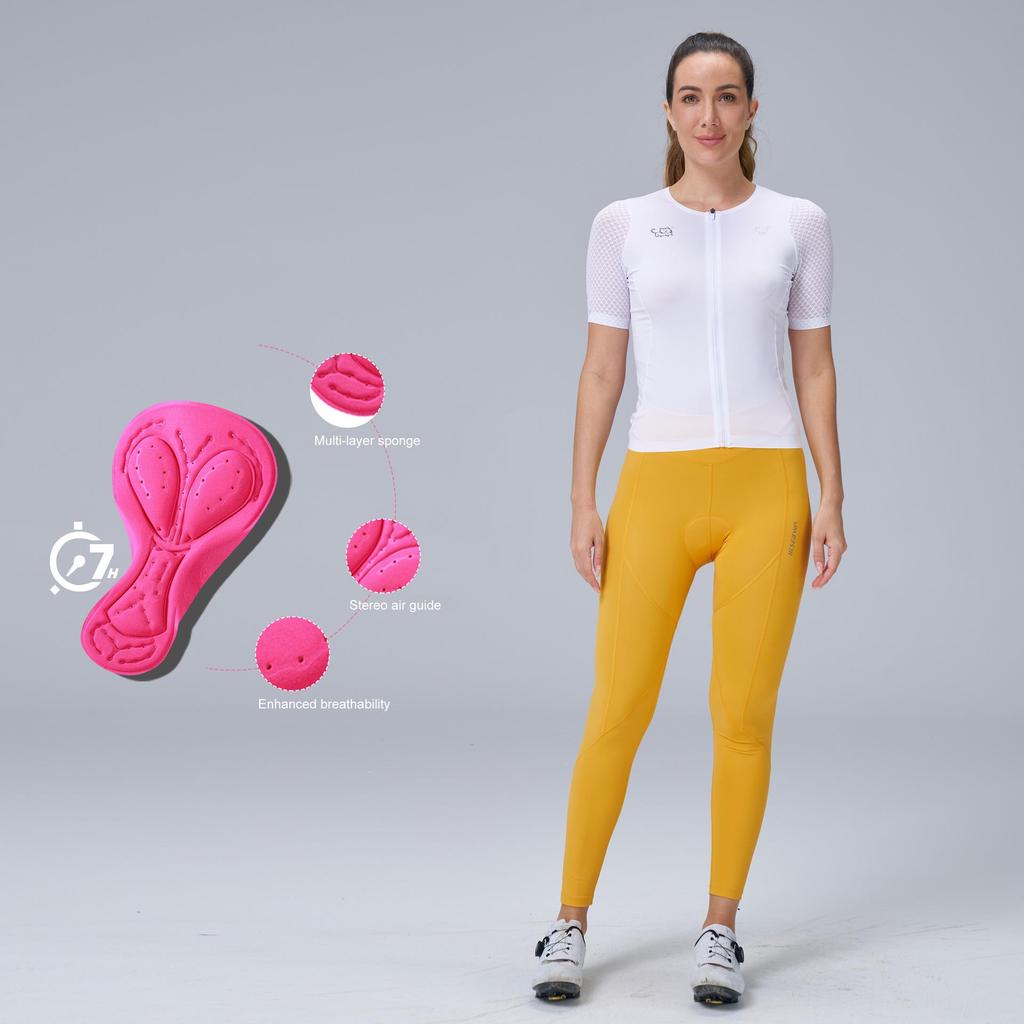 Hiserwa Women's High-Waist Cycling Pants - Hip-Lifting, Breathable, Quick-Dry, Elastic, Mid-Short Distance