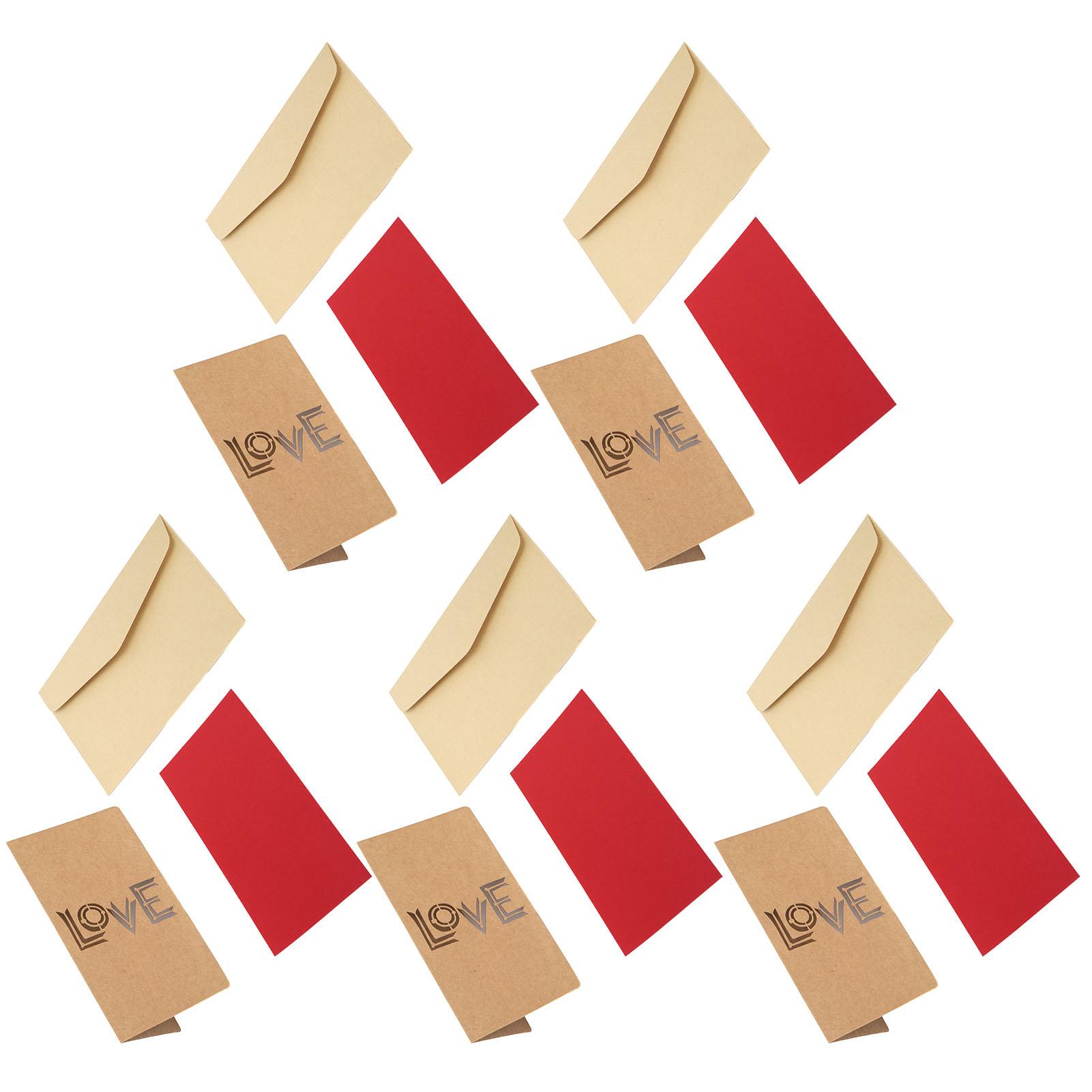 

5Pcs Greeting Card Romantic Pattern Gift Mother s Day Valentine s Day Wedding Accessories(Love Shape )