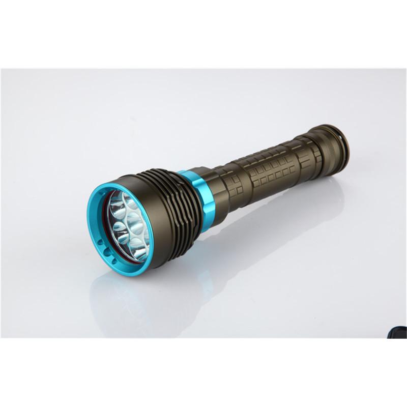 hot! 18000LM 7 XML-T6 LED Strong Light Diving Flashlight Torch Professional Underwater Waterproof Light
