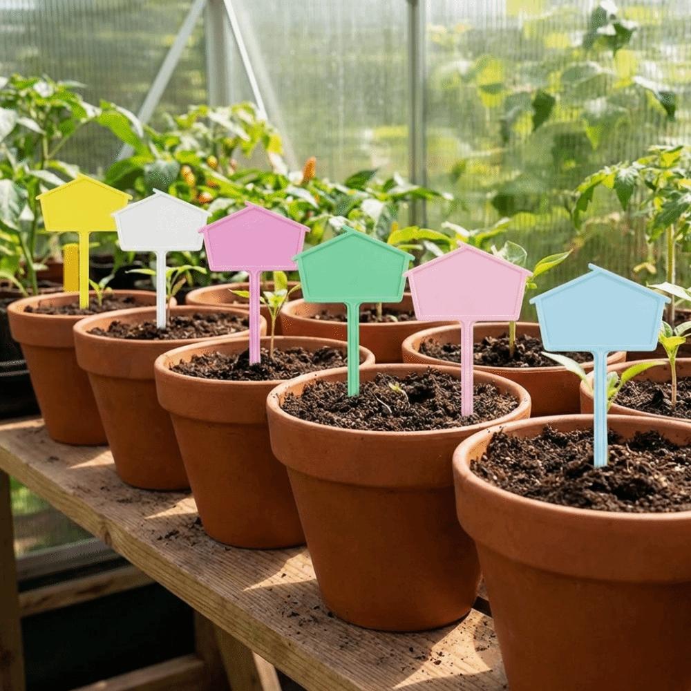 10/12PCS Waterproof Garden Marker Thickened Markers Label Plastic Writing Plate  Garden Nursery