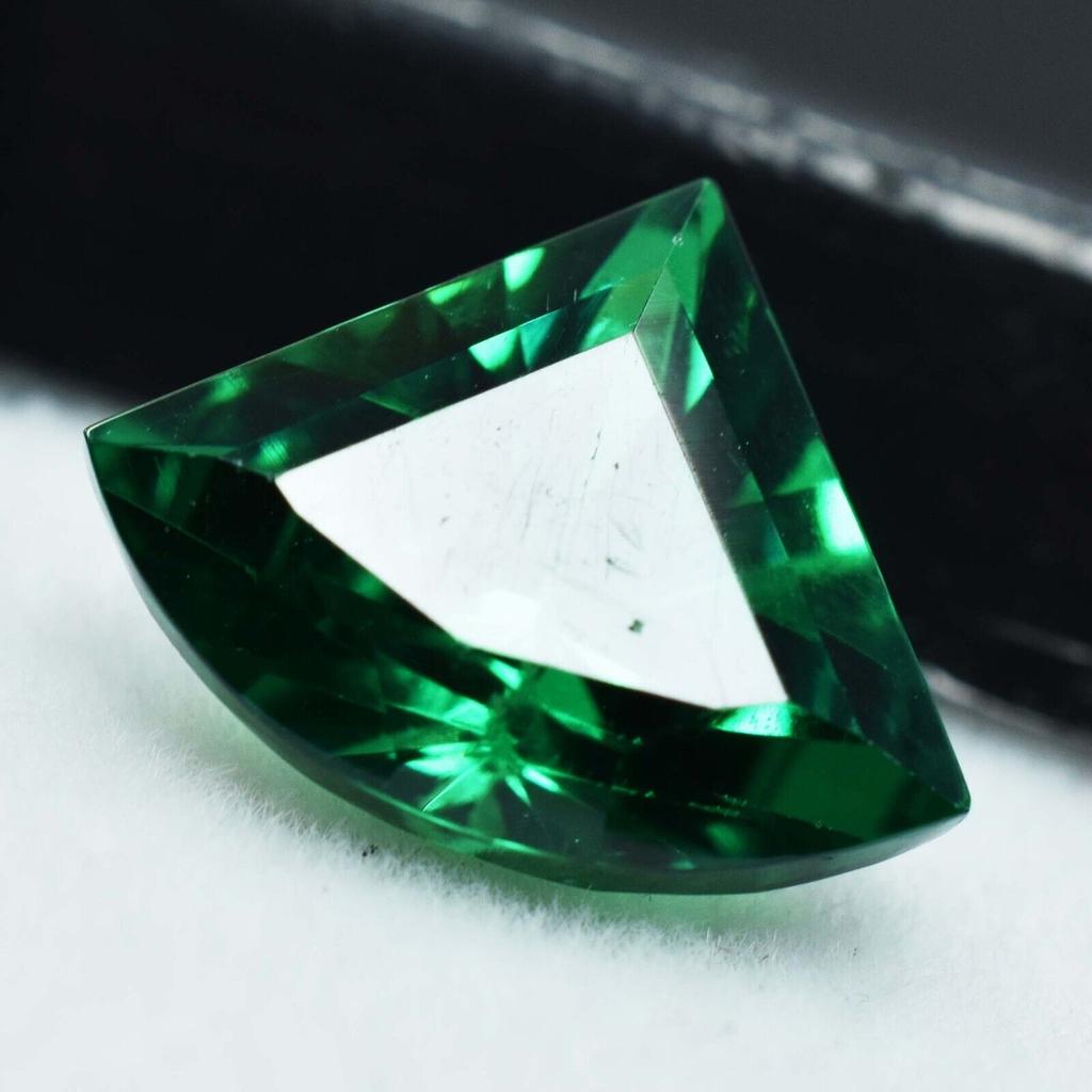 9.50 Ct NATURAL GREEN TSAVORITE Garnet FANUY CUT Loose GEMSTON