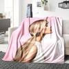 Blonde Beauty Profile Blanket Soft Throw Blanket For Home Bedroom Bed Sofa Travel Office Solid Christmas Blanket