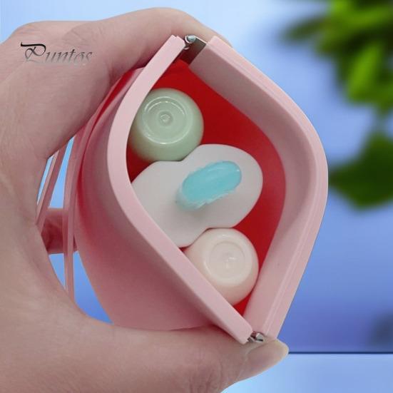 Silicone Coin Purse Portable Solid Color Multifunction Coin Holder Lipstick Keys Earphone Cable Storage Bag Pouch Wallet Women Girls Gift