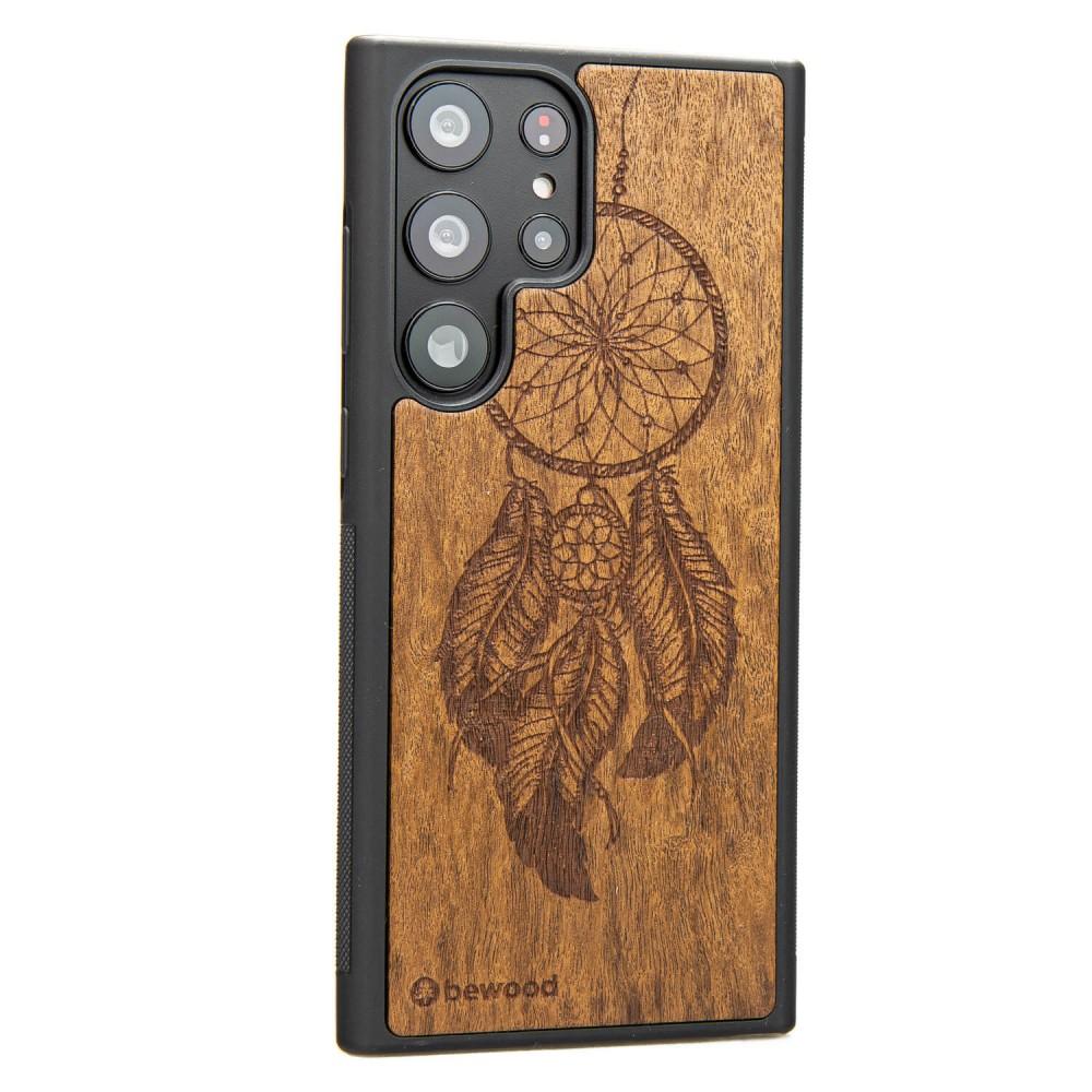 Bewood Wooden Case for Samsung Galaxy S23 Ultra Dreamcatcher Imbuia