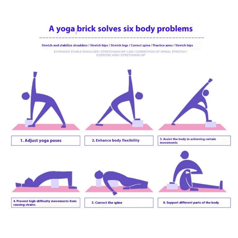 Firmly Grip Fitness Brick Comfortable Shape Pillow Cushions Body Shaping Yoga Block for Indoor and Outdoor Activity