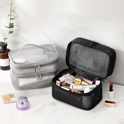Toiletry Organizer Translucent Travel Cosmetic Bag Large-capacity Makeup Case
