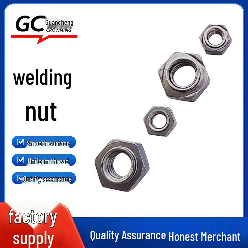 Hexagonal Carbon Steel Welding Nut, Natural Color, M4-M16