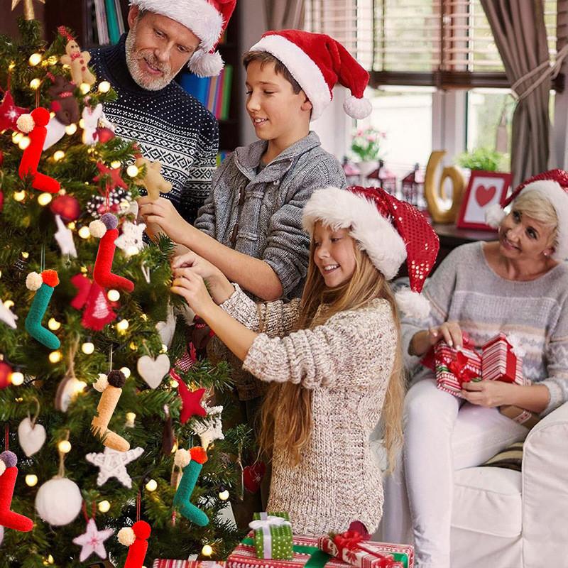 Weihnachts-Garnstock-Dekoration Schaumstoffmaterial Groß und Klein Feiertags-Wandbehang
