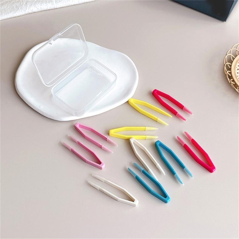10pcs Compact Lens Remover Tool and Container For Travel Friendly Eyewears Organization Lens Applicator Removing Kits