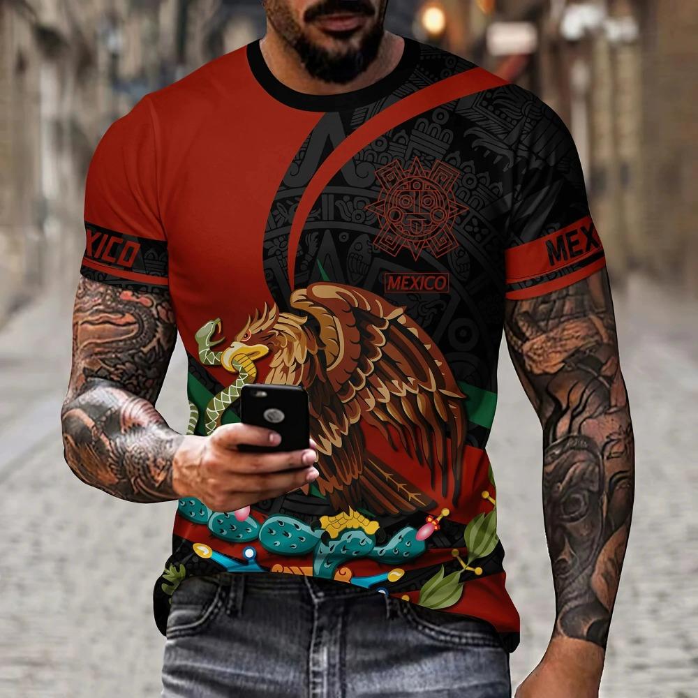 3D Digital Printing T-Shirt Teen Men's Short Sleeve Top Versatile Breathable