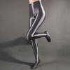 Stage Performance Leggings Glossy Shiny High Waist Fitness with Socks Stage Show Skinny Smooth Surface Yoga Trousers Women Clothing