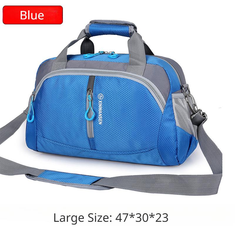 

Мужская и женская дорожная сумка для багажа на короткие расстояния, новая сумка через плечо на одно плечо, спортивная сумка для тренажерного зала, фитнеса и тренировок, сумка для йоги Large size синий