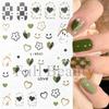 New nail art stickers ins Halloween cute flowers ghost mirror ghost bat adhesive nail stickers