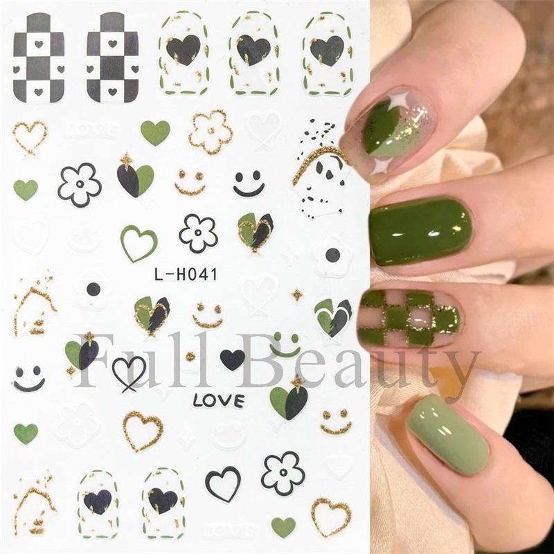 New nail art stickers ins Halloween cute flowers ghost mirror ghost bat adhesive nail stickers
