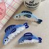 Muweordy Blue Sardine Hair Claw Simulation Fish Marine Animal Claw Clip Beach INS Hot Crab Hair Clips Hair Accessories for Women