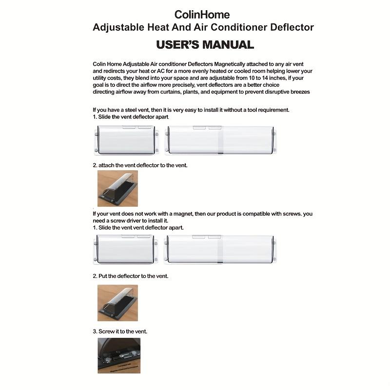 Magnetischer Luftauslassabweiser - Verstellbares Frischluftsystem für Klimaanlage 1 Stück/2 Stück/4 Stück