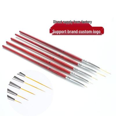 Japanisches Ultra-Feines Nail Art Liner Pinsel Set: Holzgriff Lange & Kurze BJD Gesichtsmalpinsel