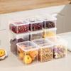 Kitchen Transparent Spice Storage Box With Flip Lid Sealed Box Pepper Organizer Case Household Dispenser Storage Container