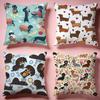 Funny Sausage Dog Print Cushion Cover Comfortable Durable Pillow Cover MultiScene for Home Office Car Sofa