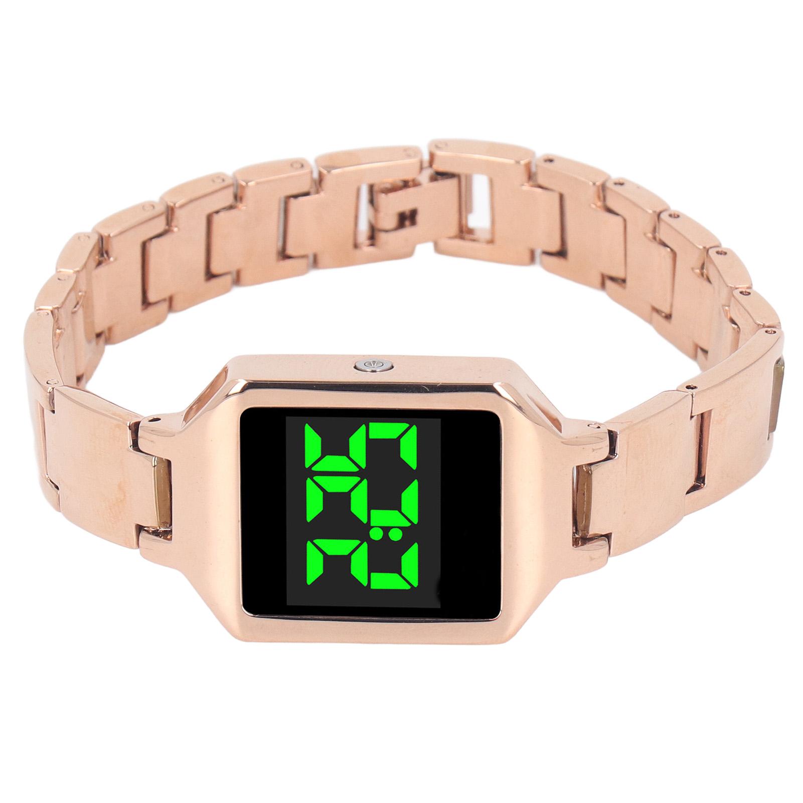 

Цифровые наручные часы с экраном высокой четкости, водонепроницаемые модные электронные часы для мужчин и женщин розового золота