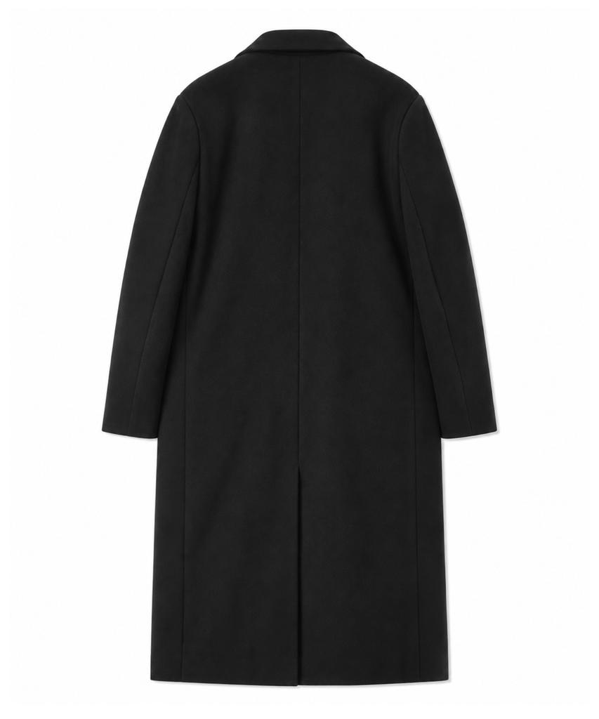 GRAYBLVD Lowell Woolblend Single Long Coat (Black)