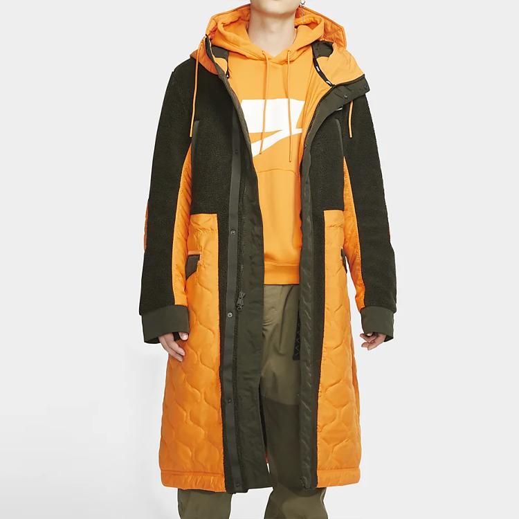Nike Sportswear Sport Pack Synthetic Fill Drawstring Long Sleeve Parka Men Outerwear Orange BV4798-886